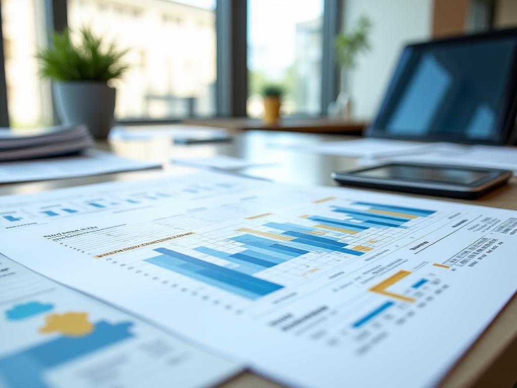 Tavolo di lavoro con roadmap tecnologica, dashboard e documenti strategici per la trasformazione digitale