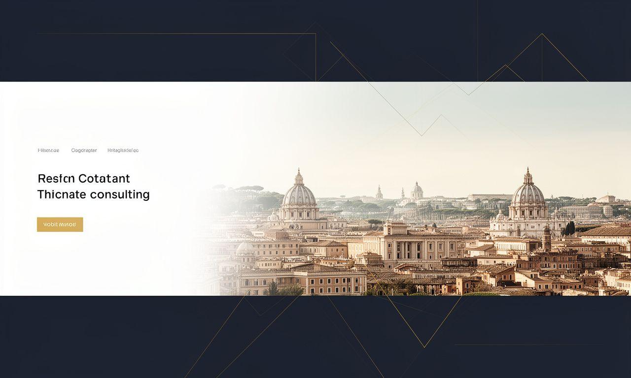 Skyline stilizzato di Roma con dettagli geometrici per il hero della Home